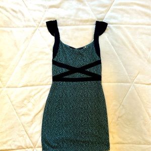 Free People Teal Criss-Cross Back Dress